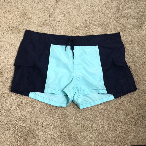 ♥️ BOGO ♥️ Islander Swim Shorts Teal and Navy Blue - Picture 1 of 6